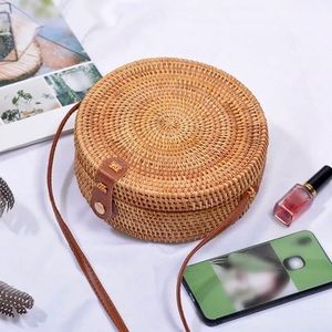 Round Handwoven Rattan Bag